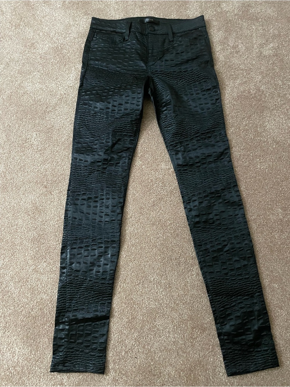 Joe's Jeans Black Textured Skinny Jeans